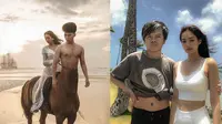 6 Editan Foto Pria Liburan Bersama Artis Cewek di Pantai Ini Bikin Ngakak (sumber: Instagram/srdesignart/victorahmadd)