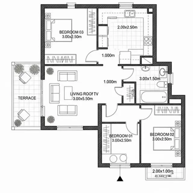 Rumah 9x6 meter (Ilustrasi AI)