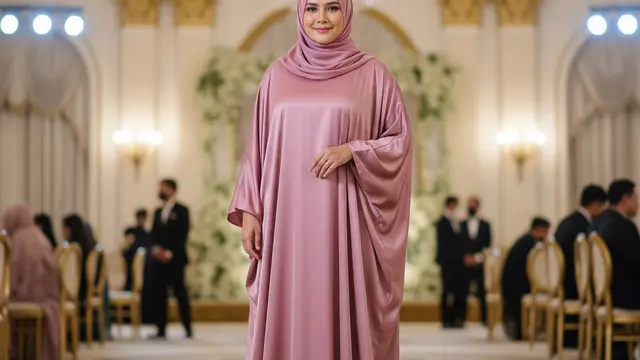 Model Gamis Abaya Syari untuk Tubuh Gemuk