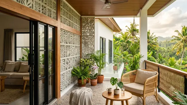 Ide Roster untuk Balkon Rumah/AI Generated