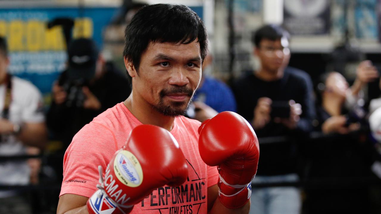 Latihan Santai Manny Pacquiao Jelang Hadapi Adrien Broner