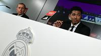 Jude Bellingham resmi diperkenalkan Real Madrid kepada media sebelum ke publik Bernabeu. Dia akan menggunakan nomor 5 yang pernah dipakai Zidane (AFP)