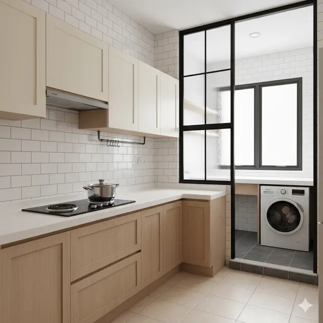 Model Dapur Rumah Kombinasi  Ruang Laundry