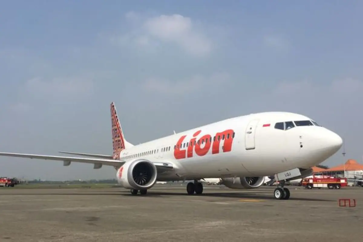 Boeing 737 MAX-8 pertama di Indonesia yang dioperasikan oleh Lion Air.