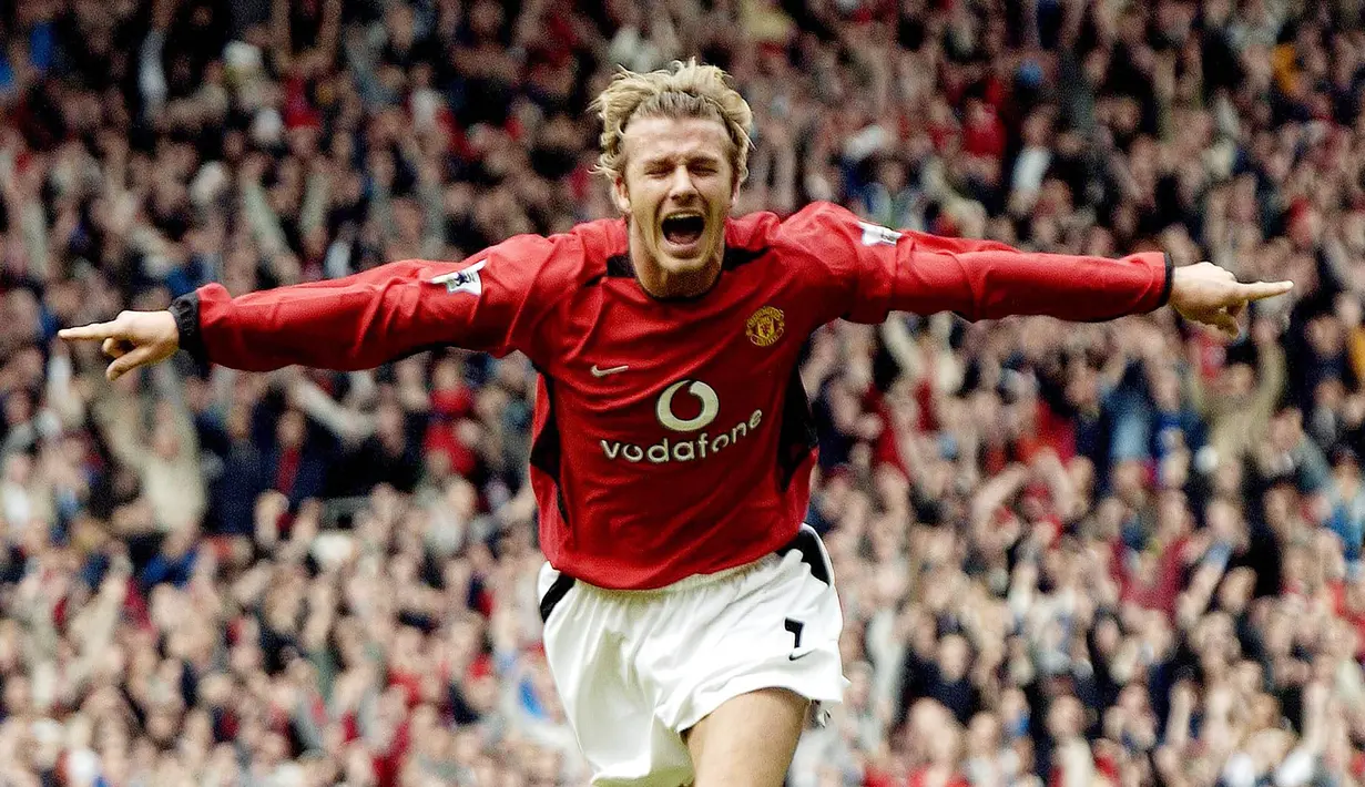 David Beckham - Pemain yang pernah menjadi ikon Manchester United ini tercatat 11 tahun berada di Old Trafford. Hubungan yang kurang baik dengan Sir Alex Ferguson membuat Beckham akhirnya memilih hengkang ke Real Madrid pada tahun 2003. (AFP/Paul Barker)