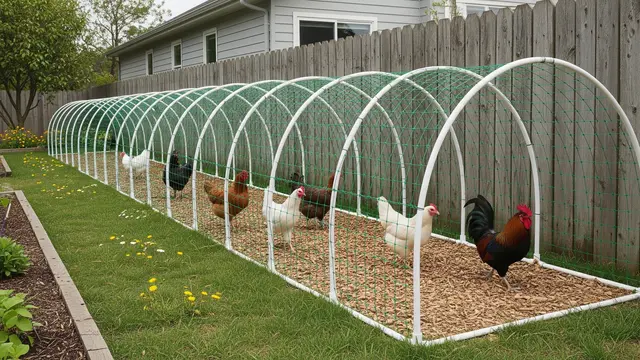 Kebun Ayam dengan Pagar Paranet