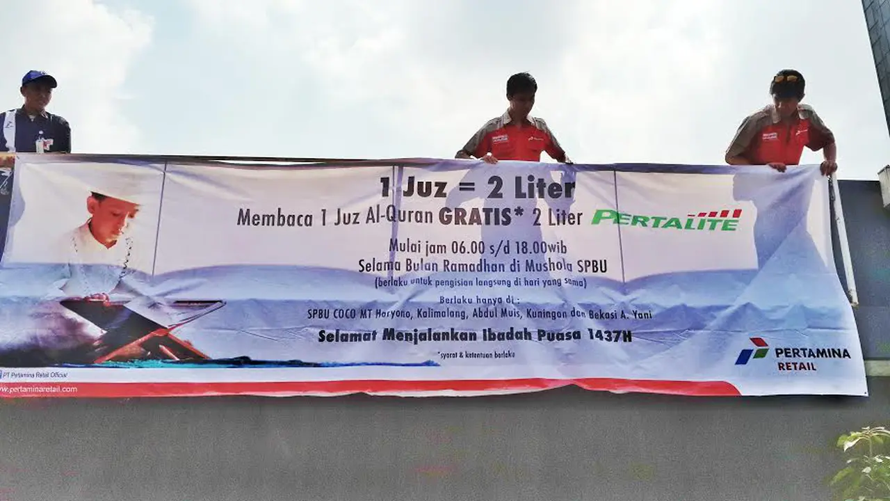 Ingin Dapat 2 Liter Pertalite Gratis, Bacalah 1 Juzz Alquran
