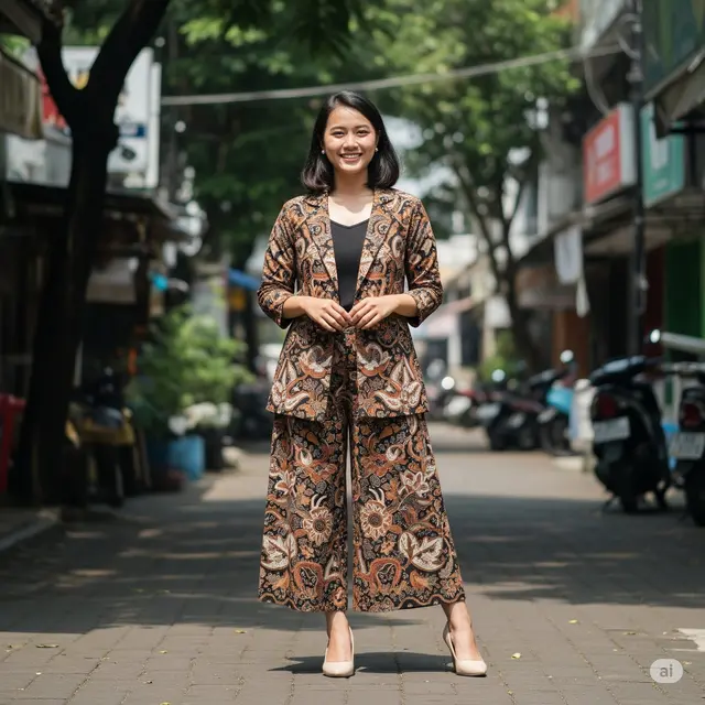 Model Batik Wanita Palazzo. Foto: Gemini