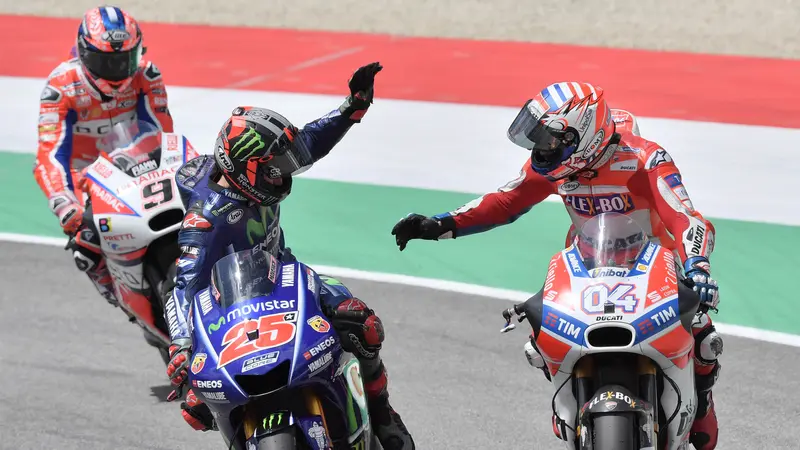 FOTO: Dovizioso Rajai MotoGP Italia, Rossi Gagal Podium