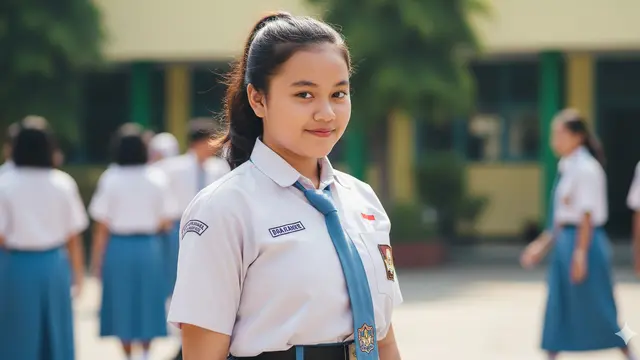 Model Rambut Anak Sekolah Perempuan (Foto: AI)