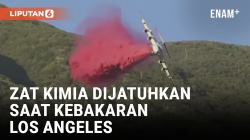 VIDEO: Zat Kimia Berwarna Pink Dijatuhkan saat Kebakaran Los Angeles, Apa Fungsinya?