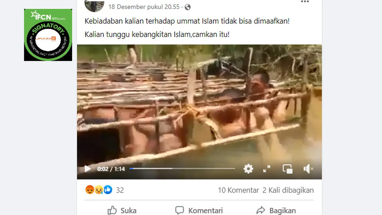 Cek Fakta Liputan6.com mendapati klaim video penyiksaan umat Islam
