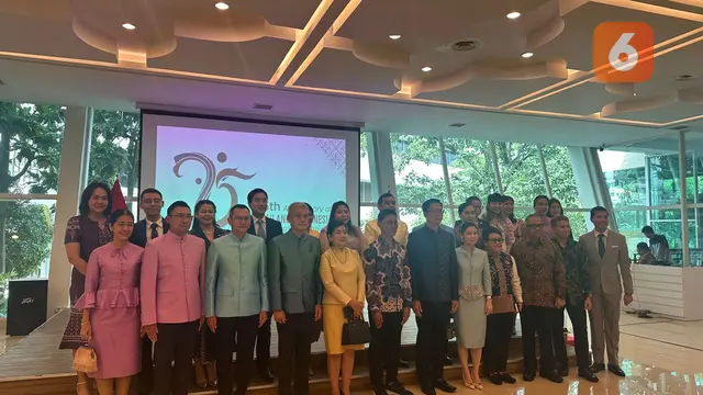 Acara peluncuran logo perayaan 75 tahun hubungan diplomatik Indonesia-Thailand di Kementerian Luar Negeri RI, Kamis (30/1/2025).