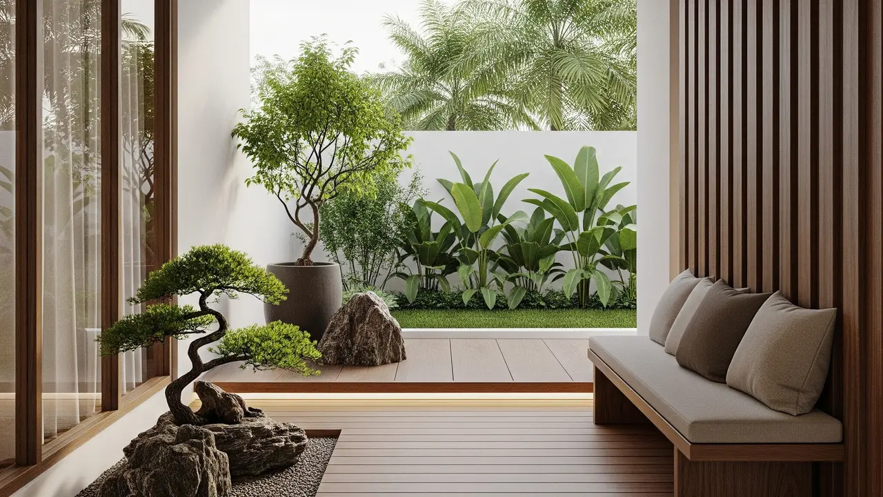Model Teras Rumah Ala Jepang Minimalis dengan Sentuhan Hijau yang Bebas dari Ular