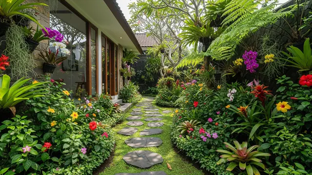Inspirasi Taman Samping Rumah yang Bikin Tetangga Iri/AI Generated