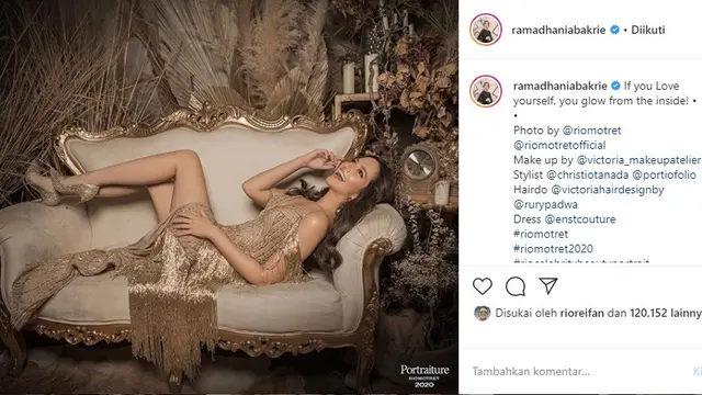 Nia Ramadhani (Foto: Instagram/@ramadhaniabakrie)