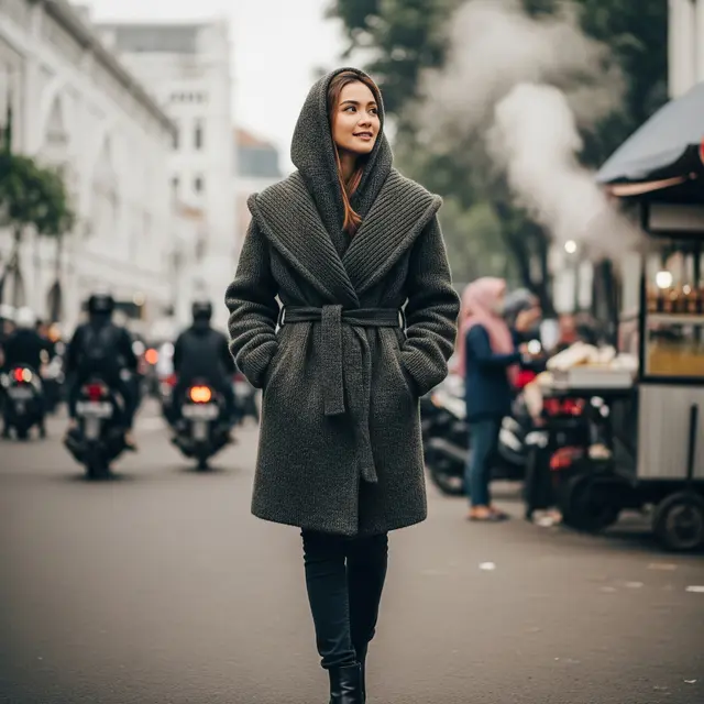 9 Model Outer Wool Tebal Hangat untuk Musim Dingin, Pilihan Hadapi Cuaca Ekstrem