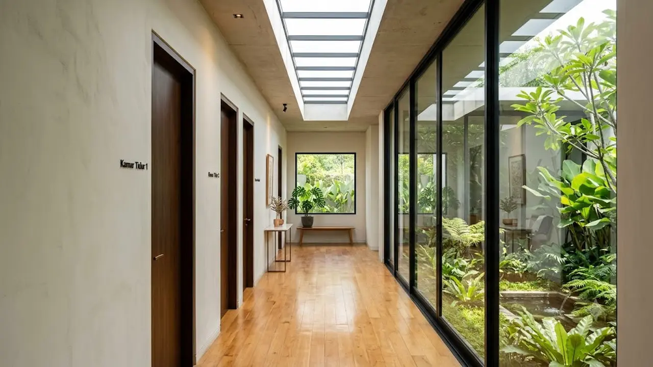 Lorong Rumah dengan Skylight Memanjang