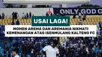 Usai laga! Momen Arema dan Aremania nikmati kemenangan atas Isenmulang Kalteng FC