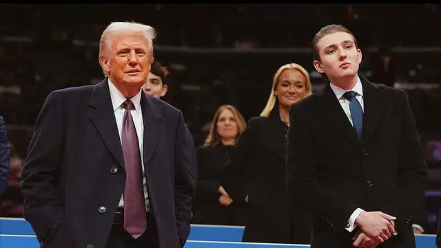 Transformasi Barron Trump saat pelantikan Donald Trump sebagai presiden di 2017 - 2025/Instagram @barronupdate