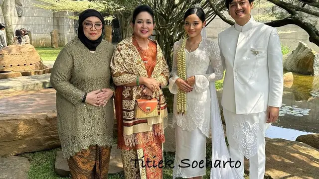 Gaya Kontras Tutut dan Titiek Soeharto yang Curi Perhatian di Pernikahan Putri Onky Alexander