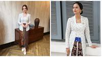 Artis Pakai Kebaya Kutubaru di Hari Kartini 2025. (Sumber: Instagram/syifahadju/lutesha)