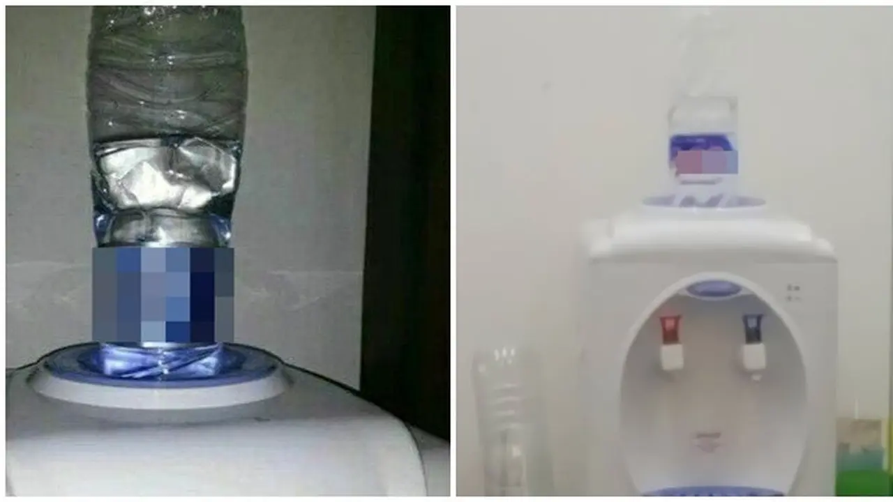 6 Potret Botol Air Mineral Dijadikan Pengganti Galon Ini Bikin Tepuk Jidat