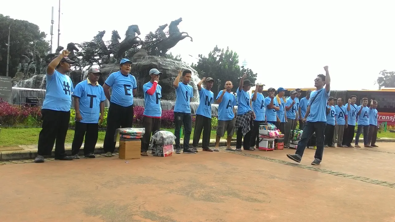 Demo peringatan Hari Antitembakau Sedunia di Patung Kuda,Thamrin, Jakarta