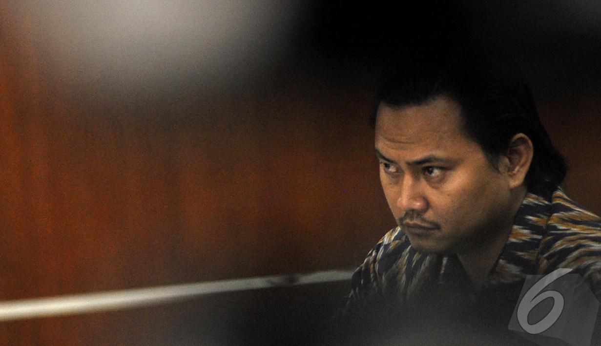 Riefan Avrian adalah Direktur Utama PT Rifuel yang tersangkut kasus Vidiotron, Pengadilan Tipikor, Jakarta, Kamis (13/11/2014)(Liputan6.com/Miftahul Hayat)