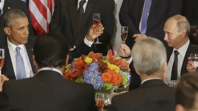 20150928-Wajah Dingin Obama dan Putin Saat Bertatap Muka-New York