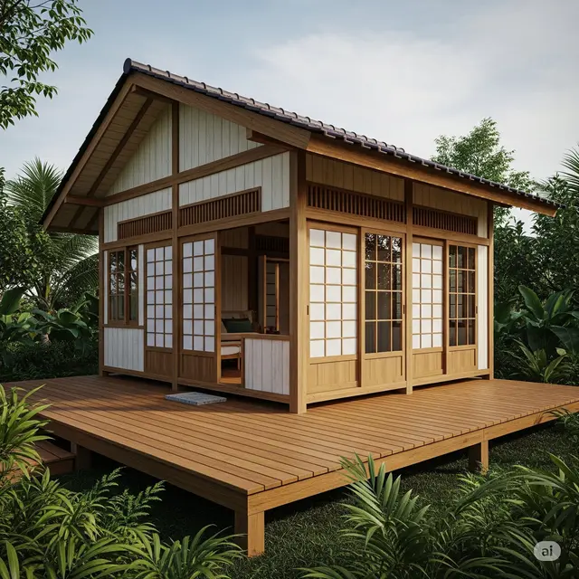 Rumah Kayu Sederhana Biaya 50 Juta