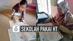 Saat pandemi Covid-19 ini banyak sekolahan yang masih menggunakan sistem belajar online dirumah menggunakan Internet. Tetapi ada yang unik di Sekolah ini karena belajar online menggunakan alat bantu Handie Talkie (HT).