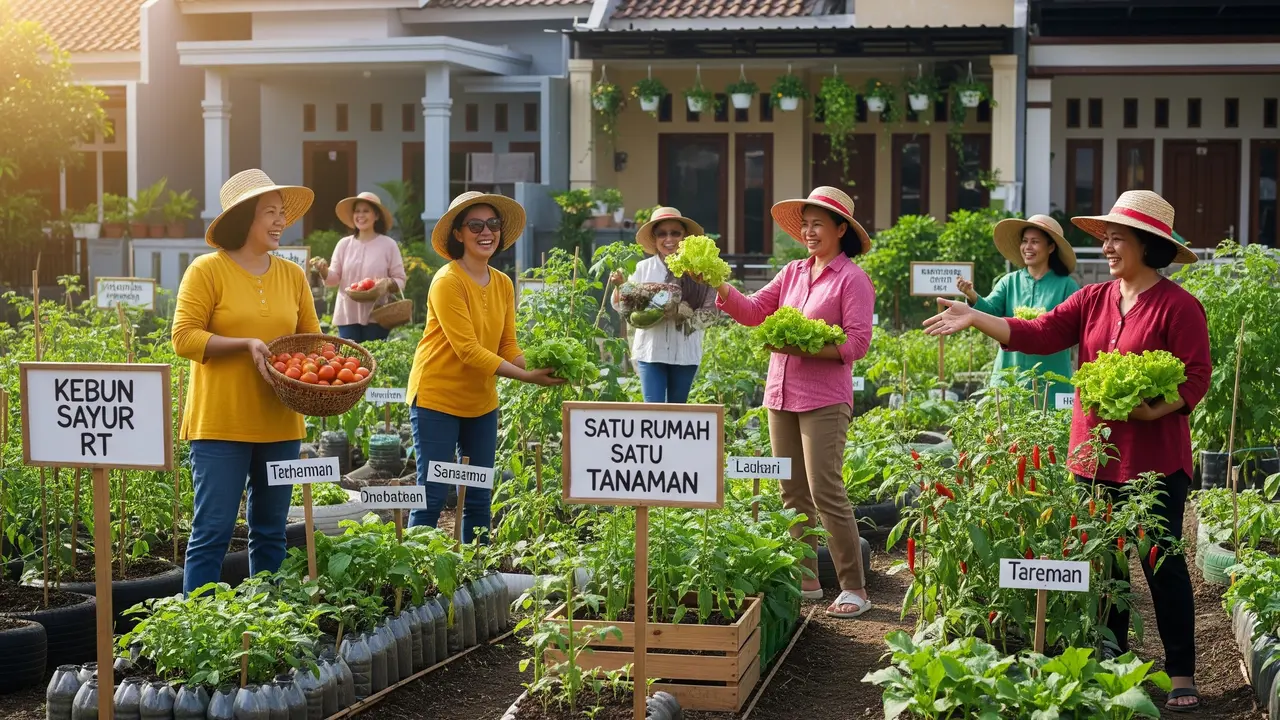 Konsep Kebun Sayur Bareng Ibu-Ibu RT Modal di Bawah Rp200 Ribu