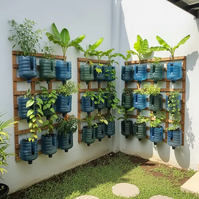 9 Ide Kebun Dinding dari Galon Air Mineral Bekas, Solusi Hijau Lahan Sempit