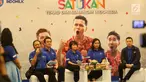 Direktur PT Indofood Sukses Makmur Tbk (INDF) Franciscus Welirang (kiri) memberi keterangan terkait persiapan Asian Games 2018 di Jakarta, Kamis (26/4). INDF menyatakan dukungannya sebagai official partner Asian Games 2018. (Liputan6.com/Angga Yuniar)