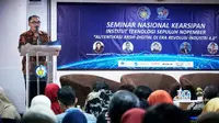 Seminar Kearsipan Nasional bertajuk Autentifikasi Arsip Digital di Era Revolusi Industri 4.0 di ITS Surabaya, Jawa Timur. (Foto: Liputan6.com/Dian Kurniawan)