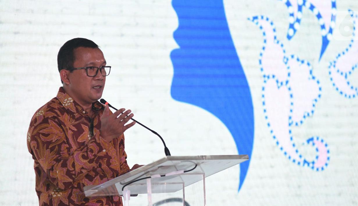 Direktur Utama PT Bank Tabungan Negara (Persero) Tbk. Haru Koesmahargyo memberikan sambutan dalam acara Peringatan Hari Kartini di Menara BTN, Jakarta, Rabu (21/04/2021). Dalam acara tersebut, Bank BTN juga meluncurkan Komunitas Srikandi BTN. (Liputan6.com/Pool/BTN)