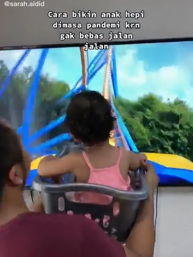 cara unik ayah ajak main anak