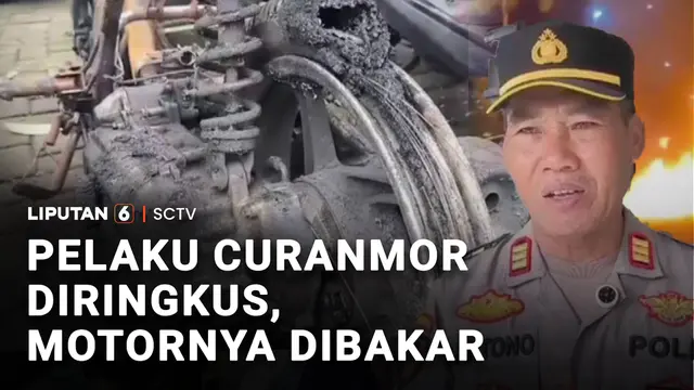Pelaku Curanmor Diringkus, Motornya Dibakar