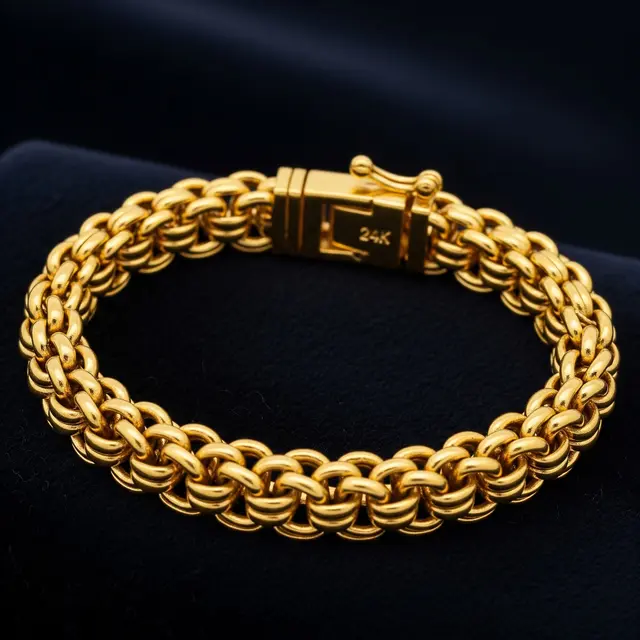 Model Gelang Emas Simpel tapi Bernilai Tinggi (Image by Gemini AI)