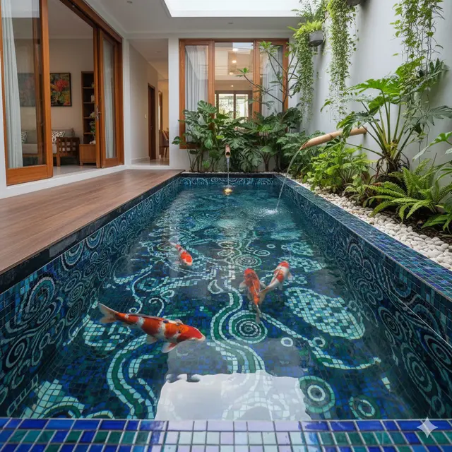 Desain Kolam Ikan Keramik Minimalis