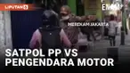Dilarang Lewat Trotoar, Pengendara Motor Bentak Satpol PP