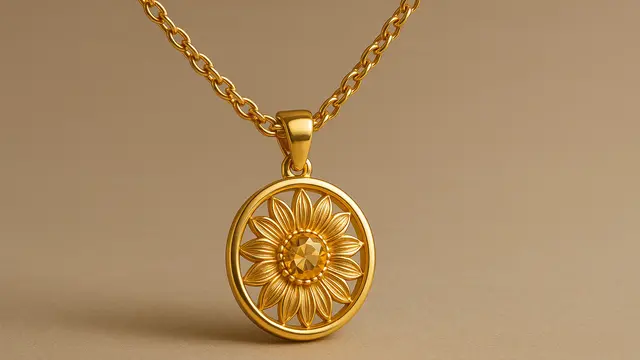 Kalung Model Bunga 10 Gram/Ilustrasi gambar oleh AI