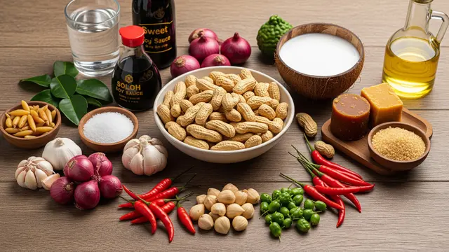 Bahan-bahan untuk Bumbu Sate Kacang Santan
