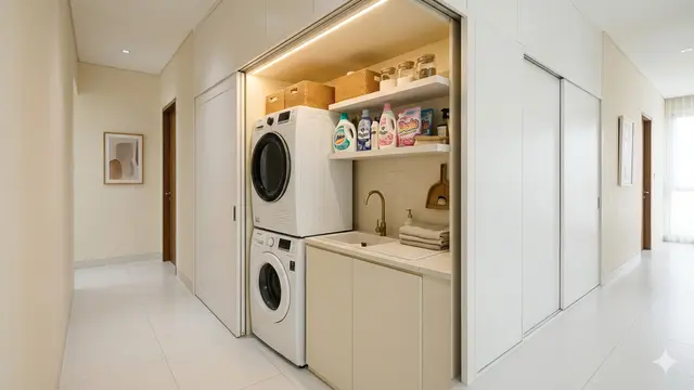 Ide Desain Area Laundry Hidden Space di Rumah Minimalis. Gemini