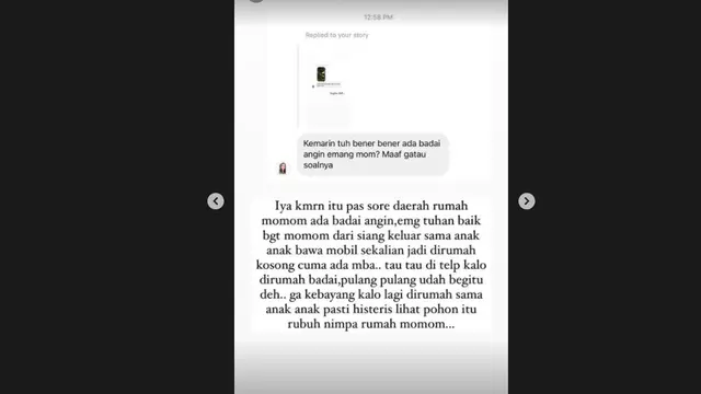 Badai Angin, Rumah Putri Titian Nyaris Tertimpa Pohon Kesayangan