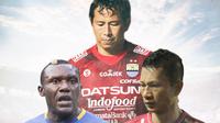 Ilustrasi Pemain Herman Dzumafo, I Made Wirawan, Ismed Sofyan (Bola.com/Adreanus Titus)
