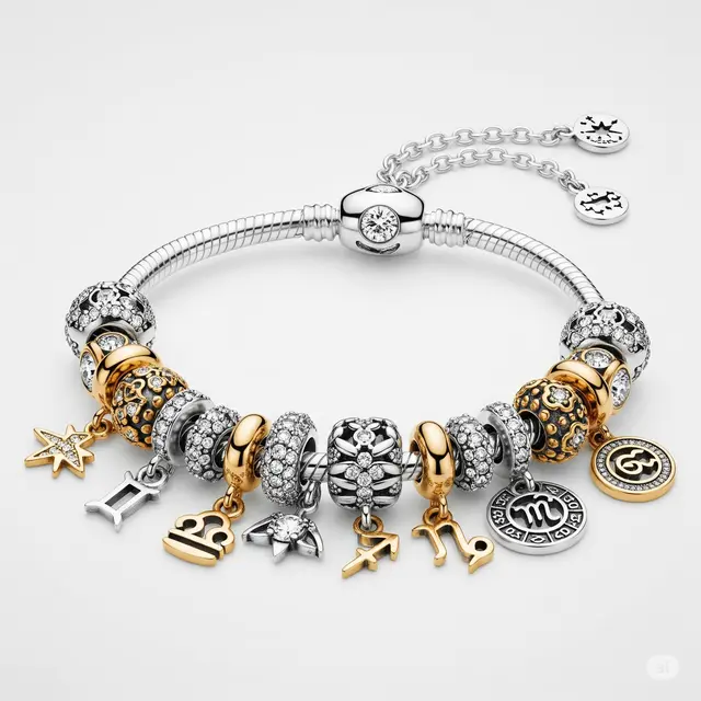 6 Model Gelang Pandora Emas Terbaru 2025 dengan Berbagai Tema Charm
