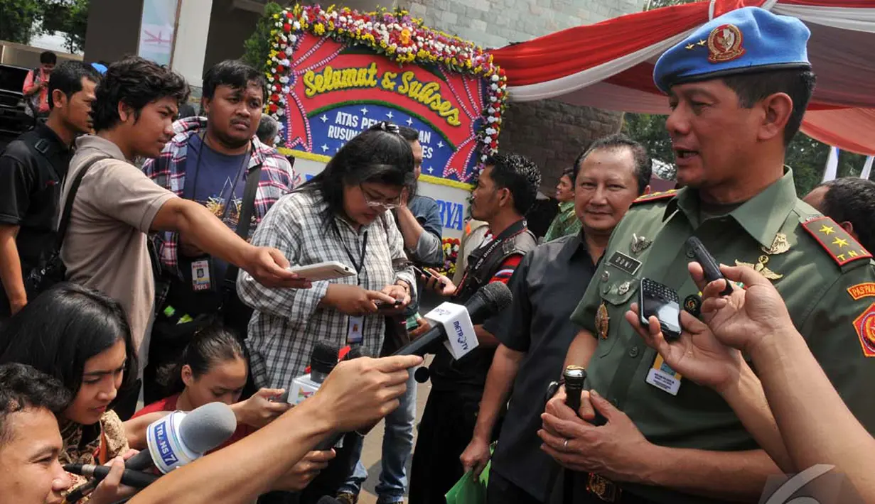 Doni berharap Rusunawa ini dapat membantu menampung dan meningkatkan kinerja para personel yang sedang berdinas, Jakpus, Kamis (2/10/2014) (Liputan6.com/Johan Tallo)