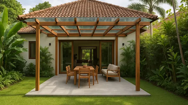 Rumah Tropis Modern dengan Kanopi Kaca (Foto: ChatGPT)